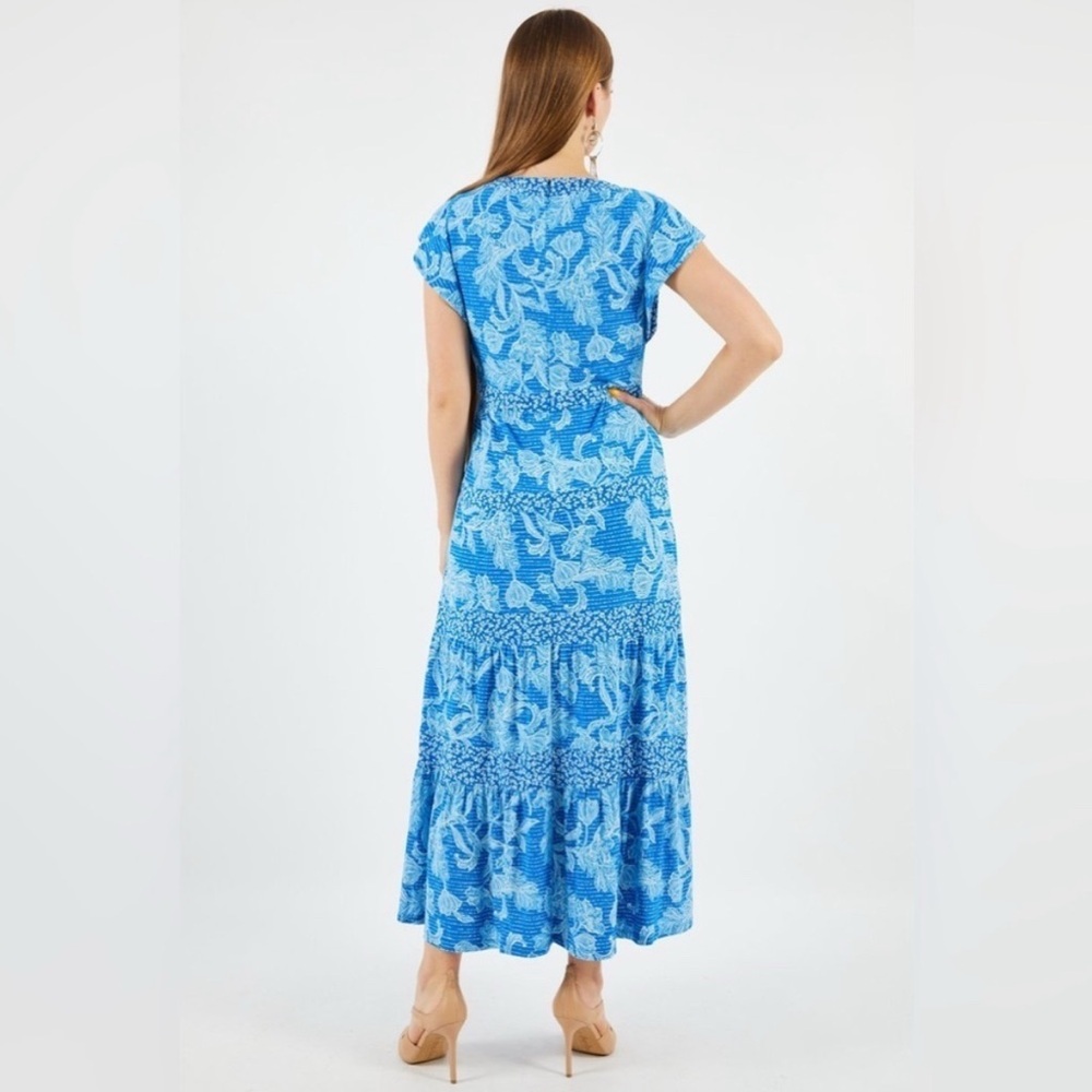 Blue Floral Maxi Dress